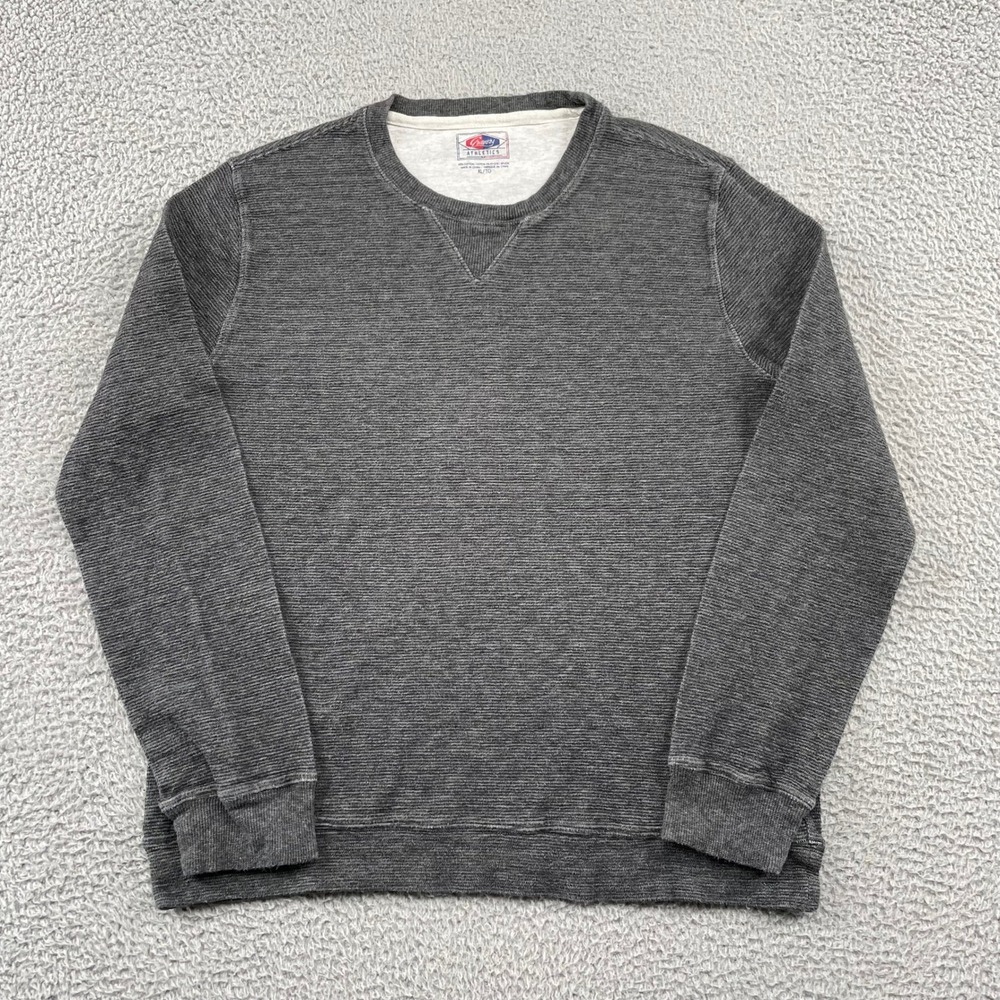 Grayers Sweatshirt Mens XL Gray Athletics Crewneck Ribbed Texture Cotton Blend